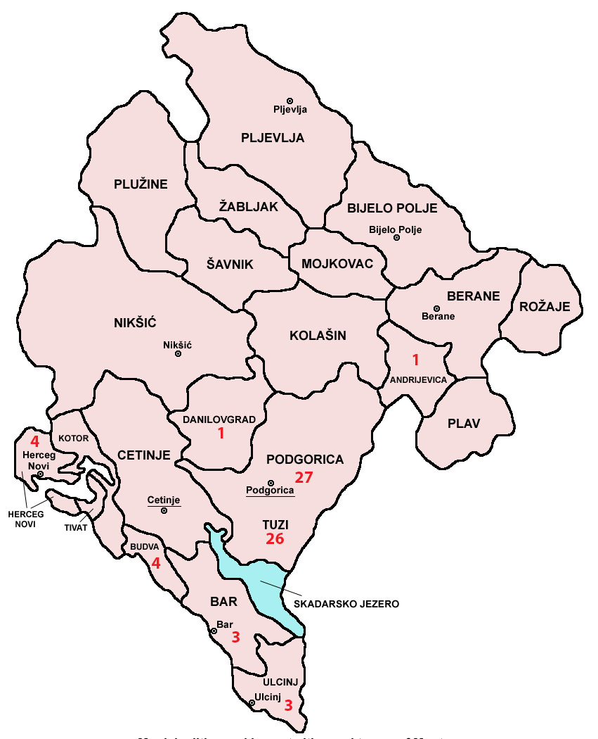 Епидемиолошка слика у Црној Гори на јучерашњи дан 26.03.2020