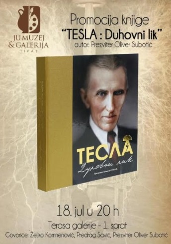 Промоција књиге Тесла: Духовни лик у недјељу у Тивту