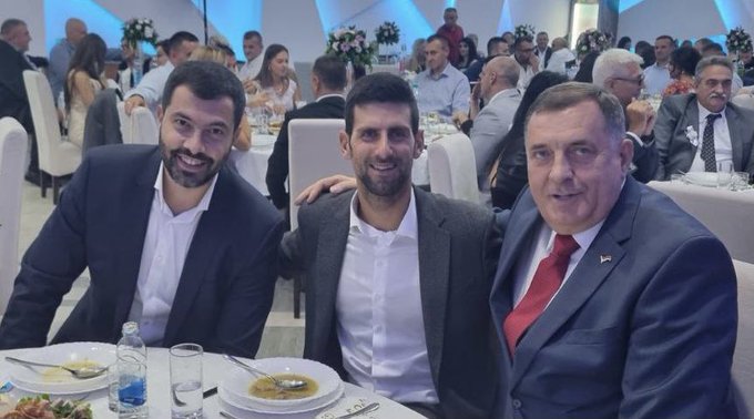 Ђоковић и Додик заједно на свадби у Сарајеву
