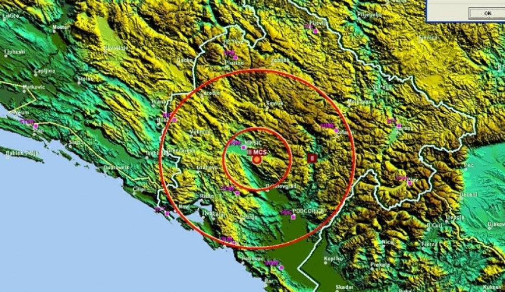 Земљотрес код Никшића