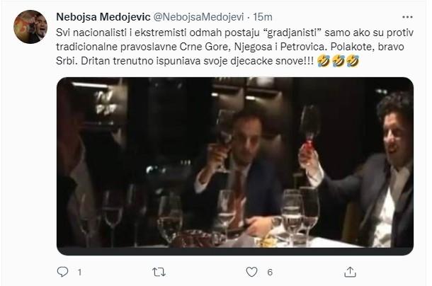 Медојевић: Полакоте браћо Срби, Дритан тренутно испуњава дјечачке снове