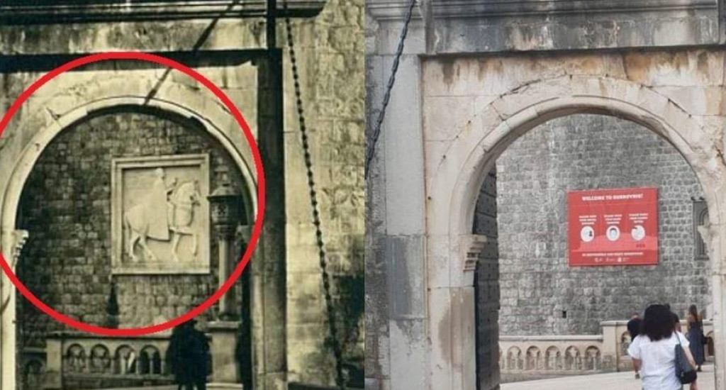Дубровник: Хрвати преко плоче српског краља Петра I Карађорђевића поставили рекламу