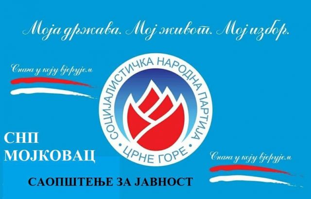 СНП Мојковац: Неприхватљиво било какво учешће у власти заједно са ДПС-ом