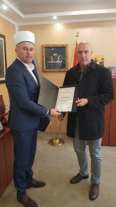 МЕХО еф. МАРТИНОВИЋ У ПОСЈЕТИ ПРЕДСЈЕДНИКУ ОПШТИНЕ БУДВА МАРКУ ЦАРЕВИЋУ