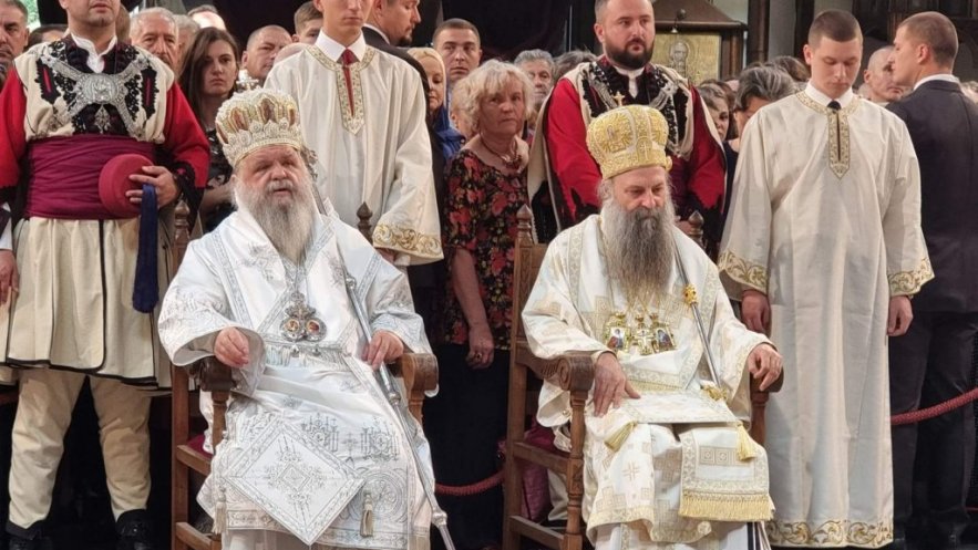 Патријарх Порфирије и архиепископ Стефан служили заједничку литургију у Скопљу