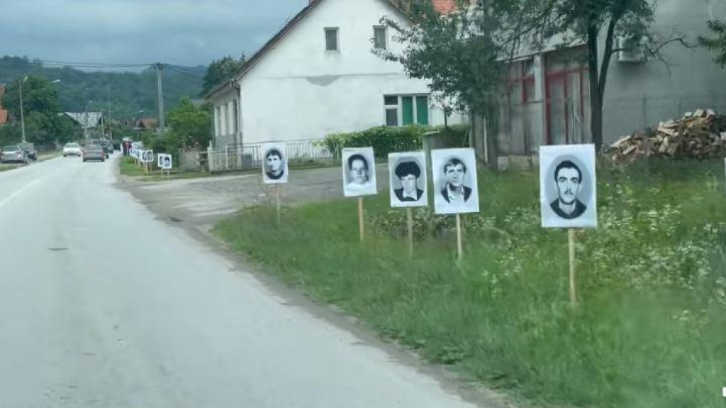 (ВИДЕО) Фотографије убијених Срба постављене од Братунца до Поточара