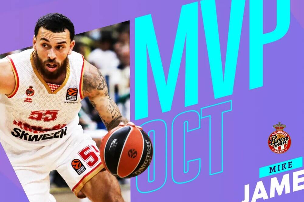 Majk Džejms MVP Evrolige u oktobru