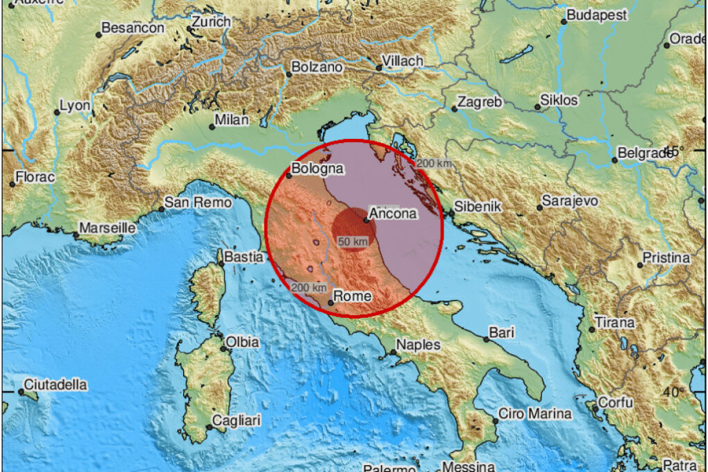 Snažan zemljotres u Italiji, osjetio se i u Hrvatskoj i BiH