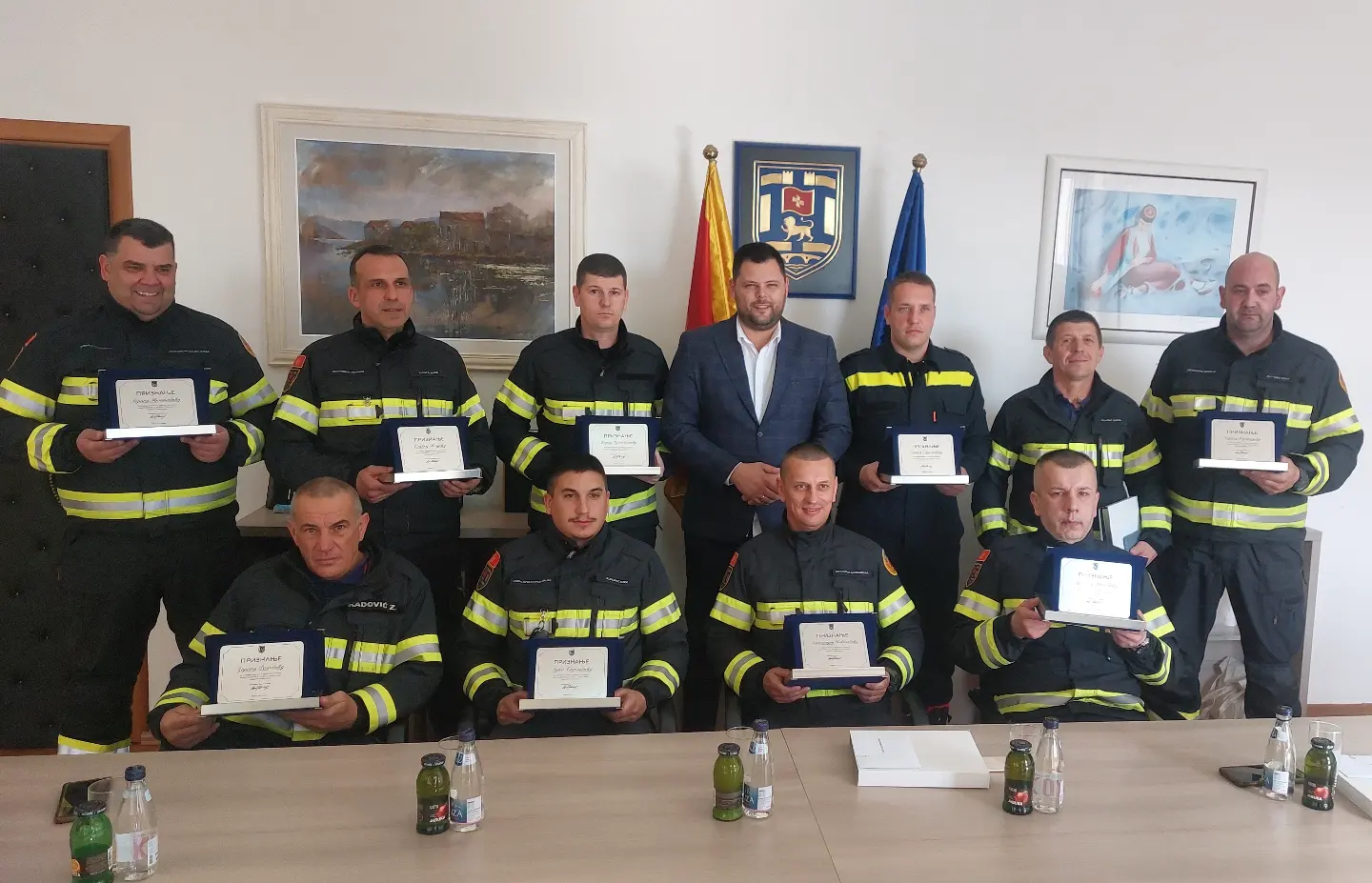 Kovačević uručio priznanja vatrogascima koji su učestvovali u spasilačkoj akciji u Turskoj