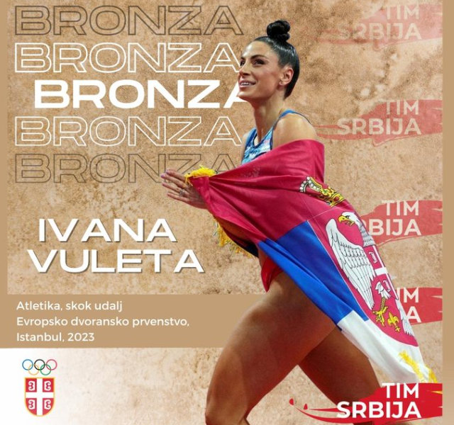 Ivana Vuleta bronzana na Evropskom dvoranskom prvenstvu