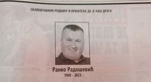 PORODICA DALA ČITULJU UBIJENOM RADOŠEVIĆU: Poznato vrijeme i dan sahrane ubijenog Nikšićanina (FOTO)