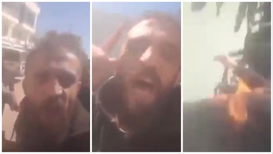 JEZIVO: Fudbaler se zapalio ispred policijske stanice