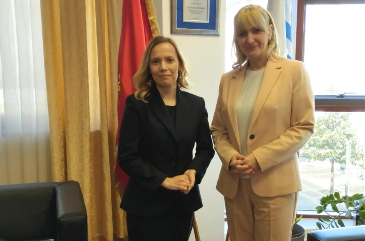 BOROVINIĆ BOJOVIĆ SA OTPRAVNICOM POSLOVA AMBASADE SRBIJE: Prva zvanična posjeta biće Skupštini Beograda