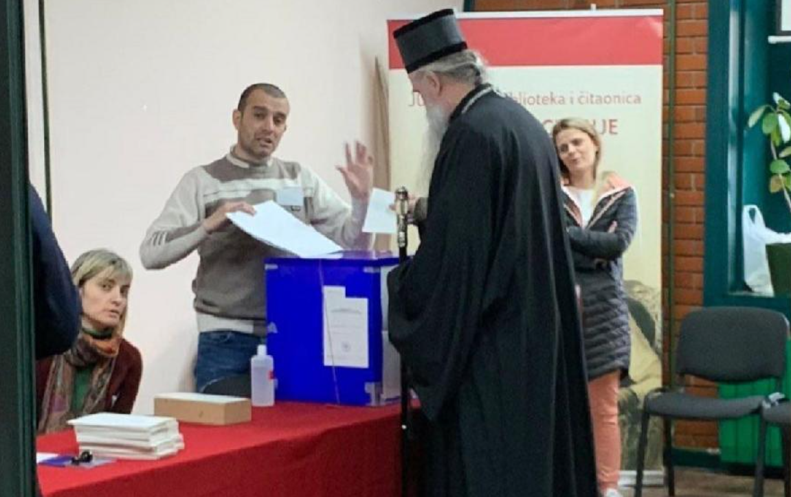Mitropolit Joanikije glasao na Cetinju