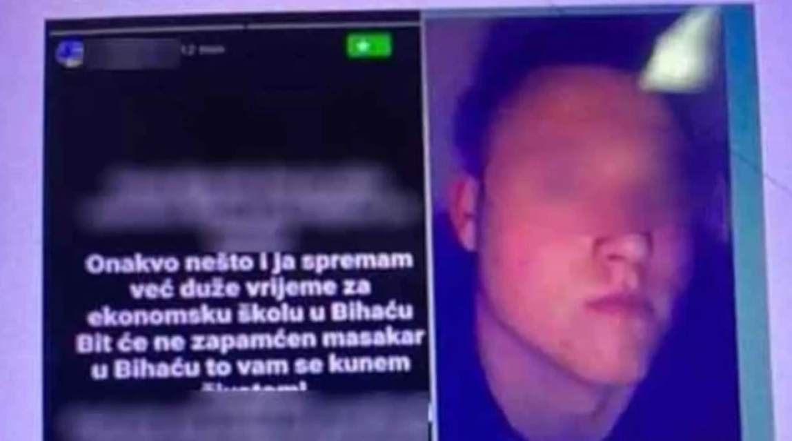 Mladić iz Bihaća prijeti da će napraviti masakr u Ekonomskoj školi kao onaj u Srbiji