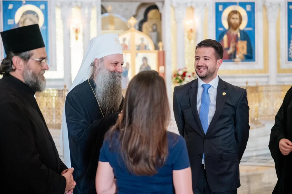 Milatović obišao Hram Svetog Save i susreo se sa patrijarhom Porfirijem