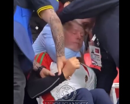 OBUČEN U DRES MAĐARSKE PROVOCIRAO SRBE PA DOBIO LEKCIJU ZA SVA VREMENA! Navijač istakao šal TZV Kosova, Obezbeđenje munjevito reagovalo (VIDEO)