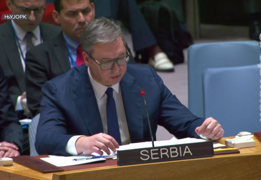 VUČIĆ U UJEDINJENIM NACIJAMA: Prištinske privremene institucije stvorile nepodnošljive uslove života za Srbe!