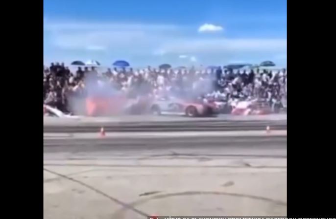 STRAVIČNE SCENE IZ OSIJEKA: Trkački auto uletio među goste, povrijeđene 4 osobe (VIDEO)
