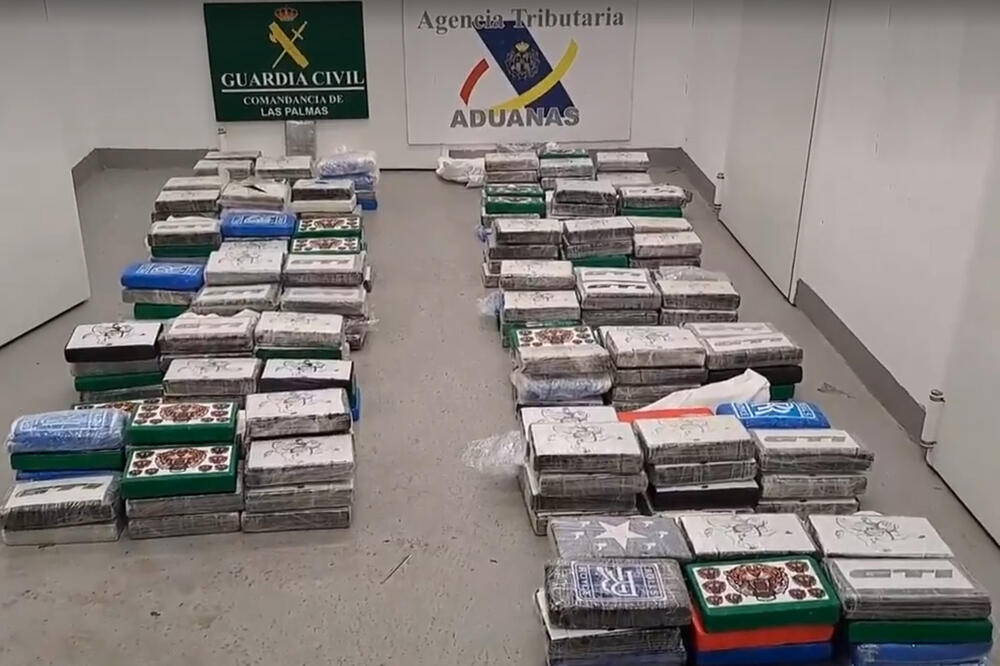 U LAS PALMASU PALO 289 KG KOKAINA BALKANSKOG KARTELA: Praškasta materija otkrivena u vodootpornim vrećama (VIDEO)