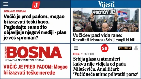 Mrzitelji Srbije udaraju na Vučića: Pogledajte kako izgledaju naslovnice regionalnih medija