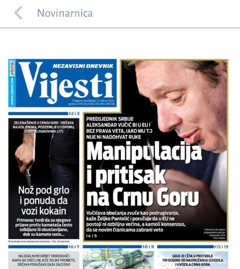 Bijedna kampanja Šolakovih „Vijesti“ protiv Srbije