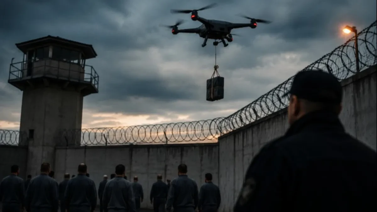 Dron sa telefonima pao usred šetnje pritvorenika: Novi bezbjednosni incident u Spužu