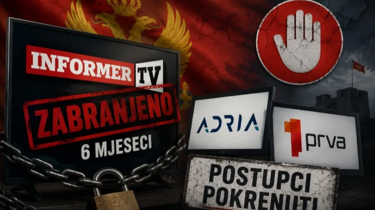 Crna Gora ponovo udara na srpske medije: Informer TV zabranjen na šest mjeseci, na meti i Adria i Prva