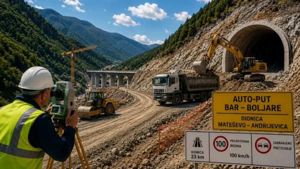 Krajem juna počinju pripremni radovi na dionici Mateševo–Andrijevica: Otvara se novo gradilište na auto-putu