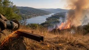 Brusilicom izazvao požar kod Bovanskog jezera: Vatra zahvatila objekte i šumu, osumnjičeni priznao djelo