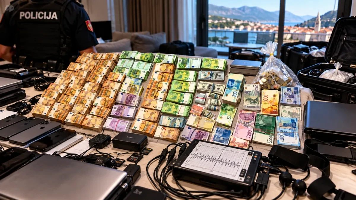 U stanu uhapšenih Rusa u Budvi pronađeno oko milion eura u osam valuta i poligraf